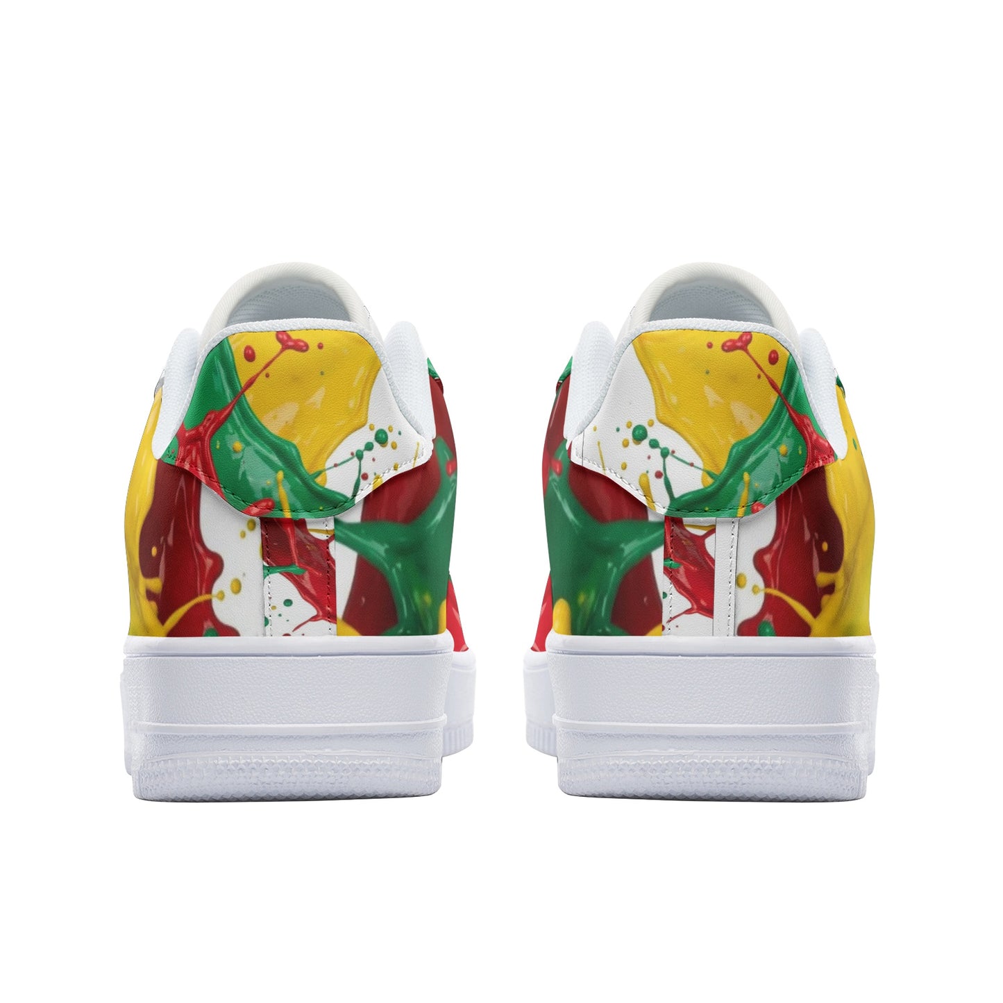 The Splash Effect Low Top Leather Sneakers