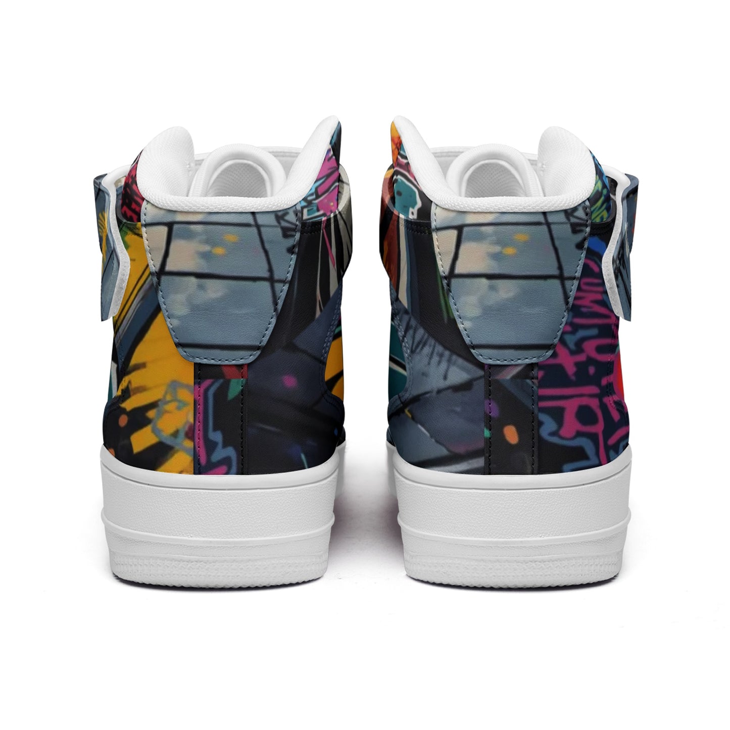 Street Graffiti Unisex high Top Leather Sneakers