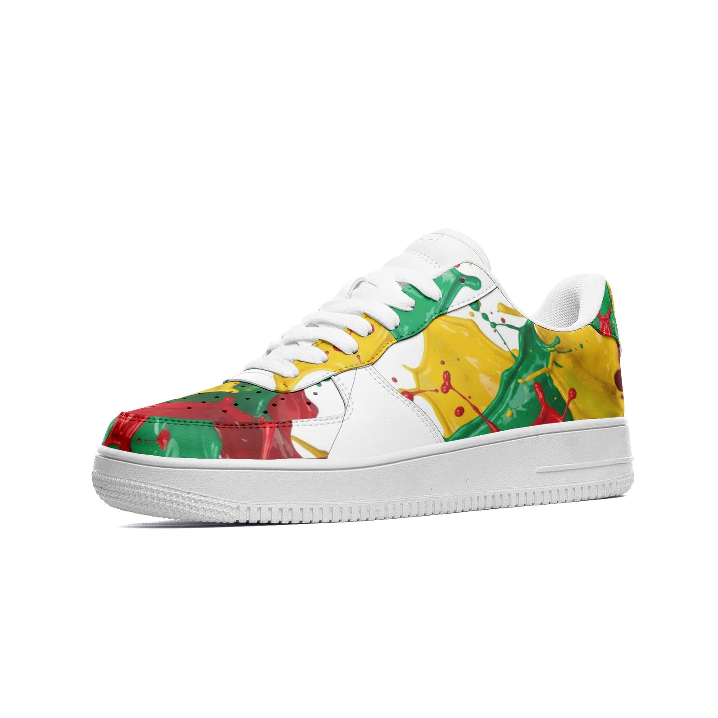The Splash Effect Low Top Leather Sneakers