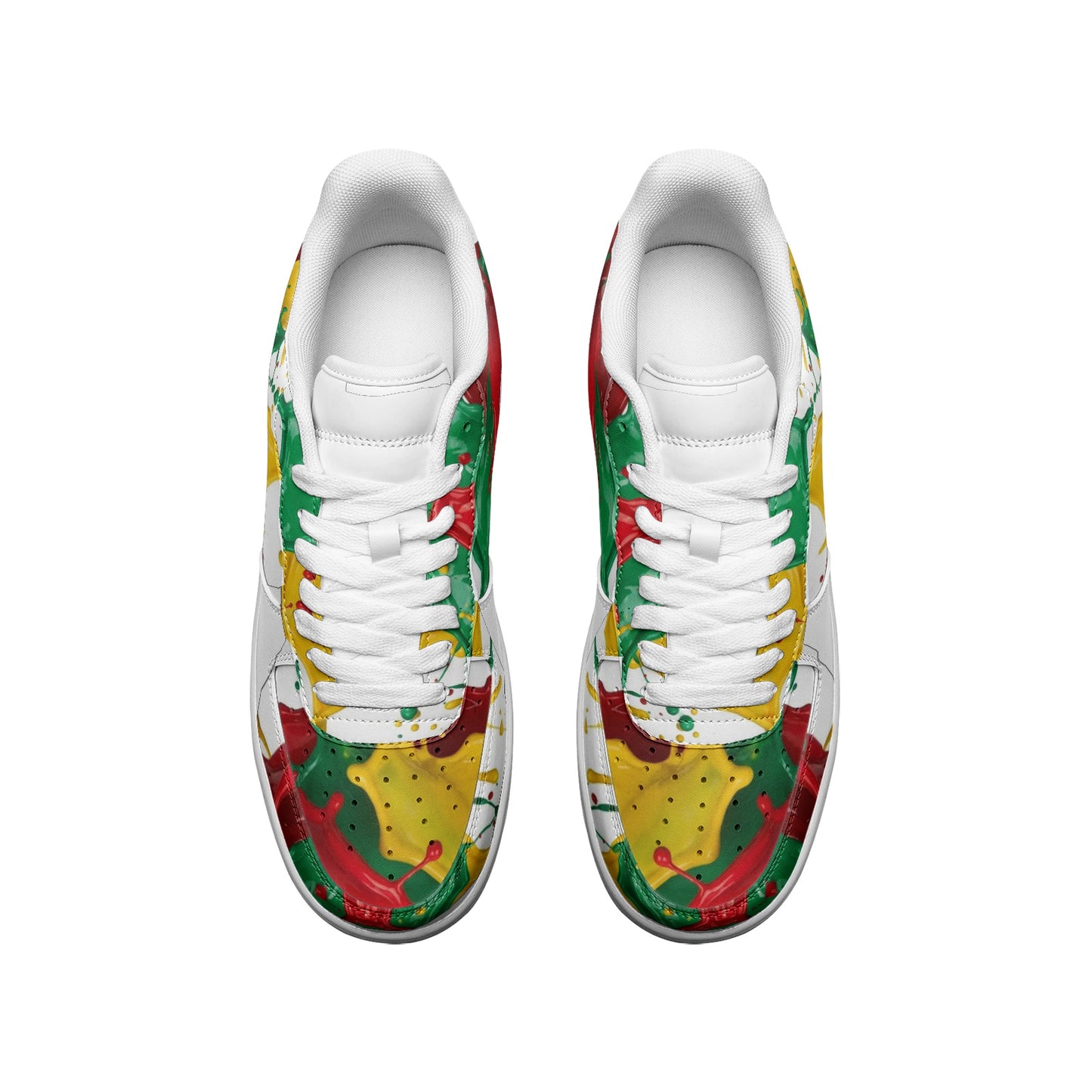 The Splash Effect Low Top Leather Sneakers