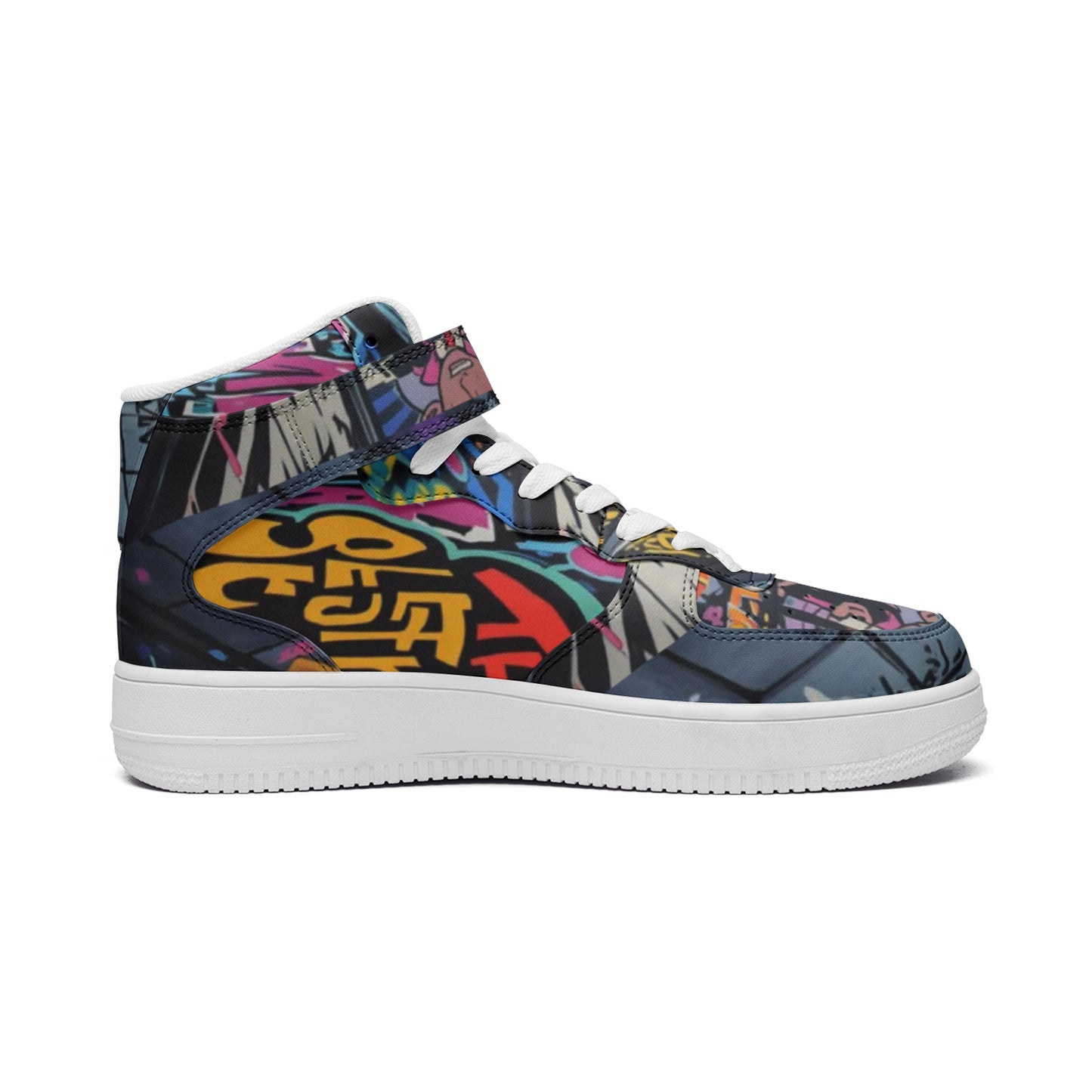 Street Graffiti Unisex high Top Leather Sneakers
