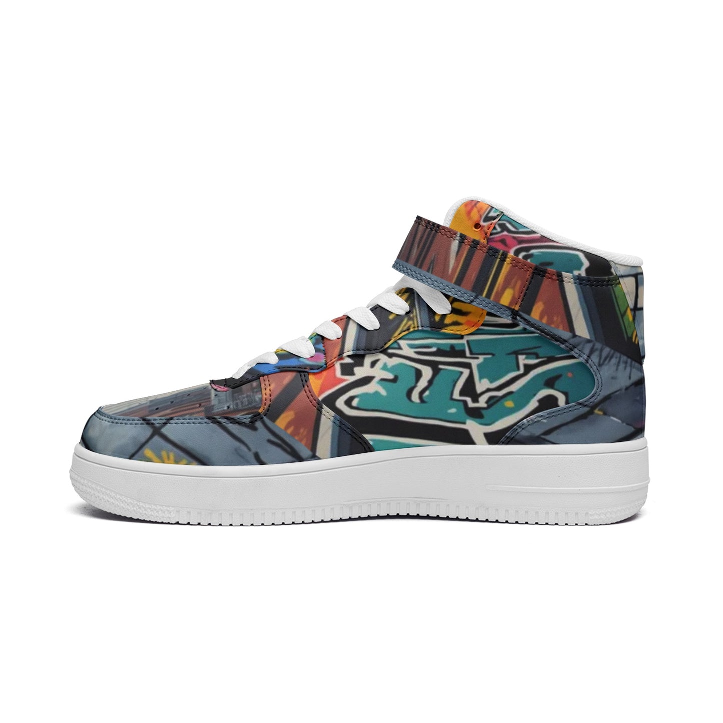 Street Graffiti Unisex high Top Leather Sneakers