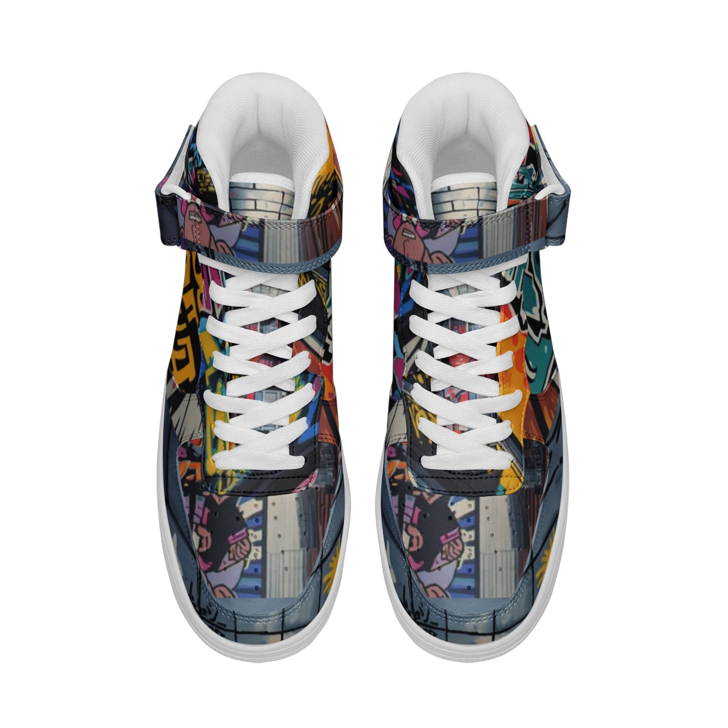 Street Graffiti Unisex high Top Leather Sneakers