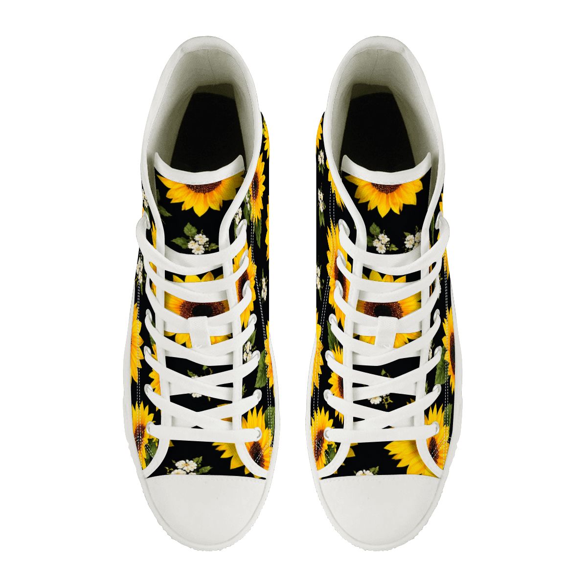 Morning Bloom Women's High Top Canvas Shoes