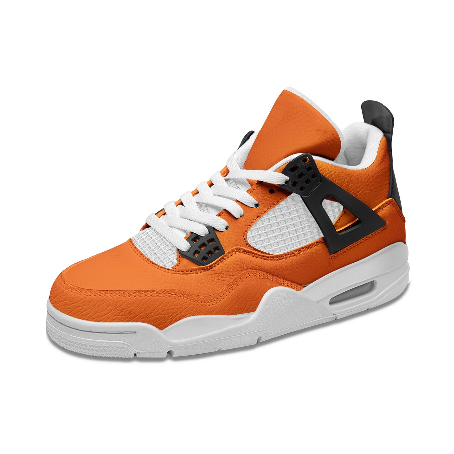 Orange Unisex Non Slip Lace Up Breathable Fashion Sneakers