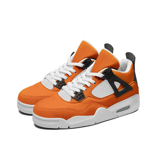 Orange Unisex Basketball Sneakers, Non Slip & Breathable
