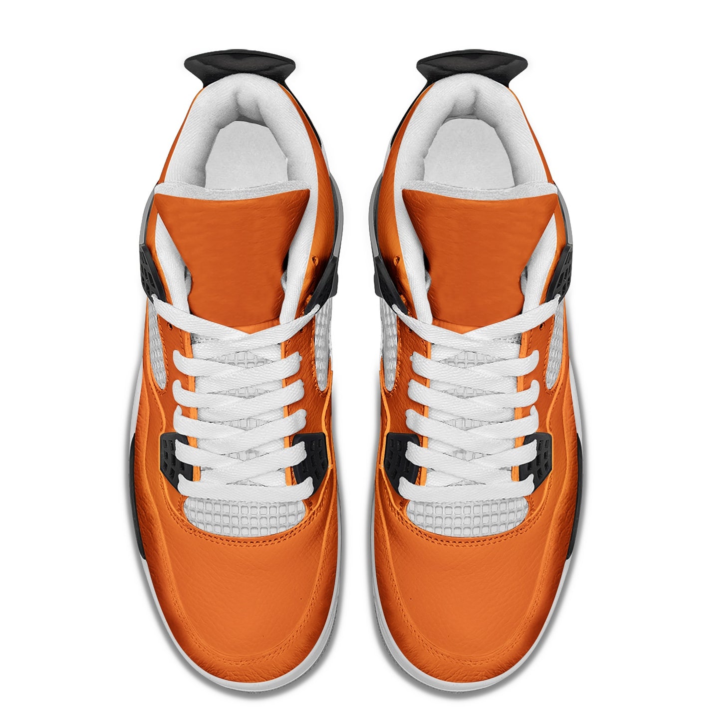 Orange Unisex Non Slip Lace Up Breathable Fashion Sneakers