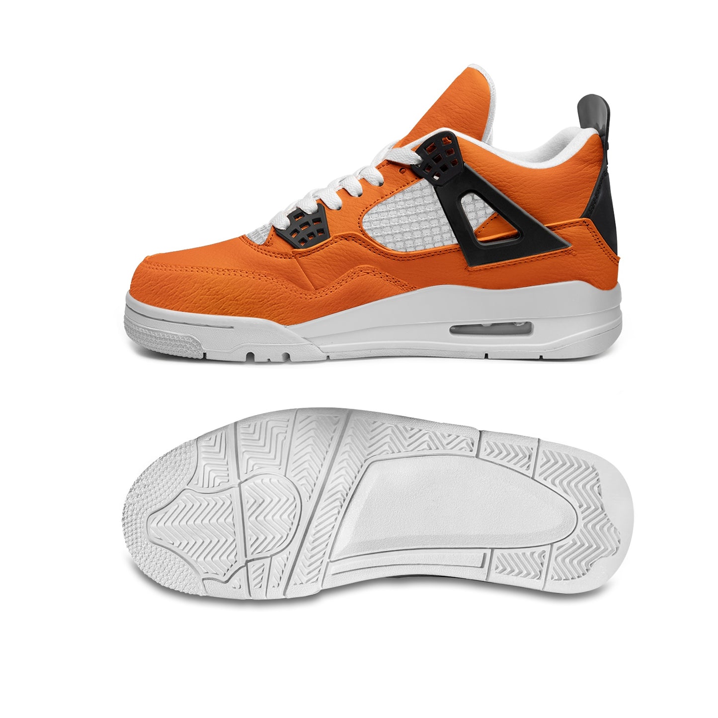 Orange Unisex Non Slip Lace Up Breathable Fashion Sneakers