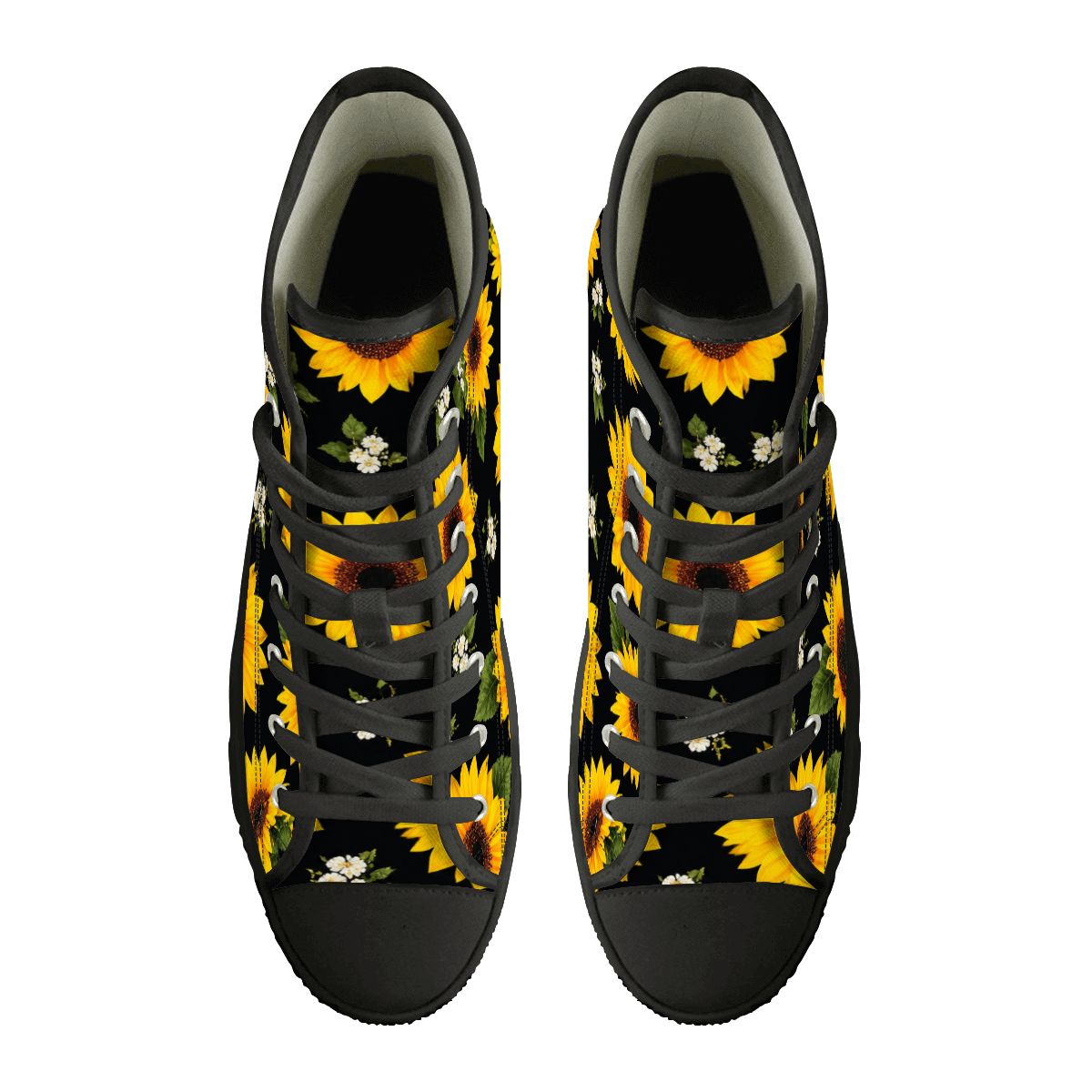 Morning Bloom Women's High Top Canvas Shoes