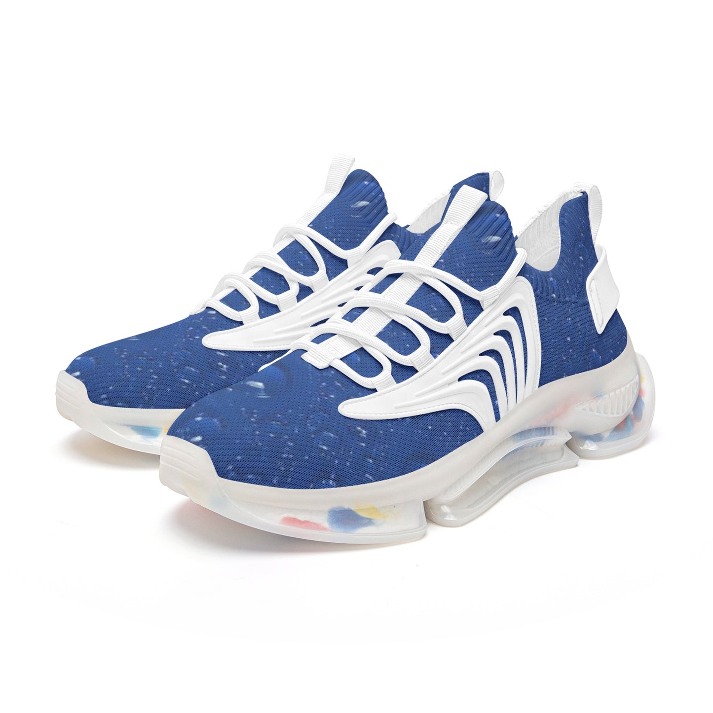 Blue Water Droplets Unisex Low Top Mesh Sneakers