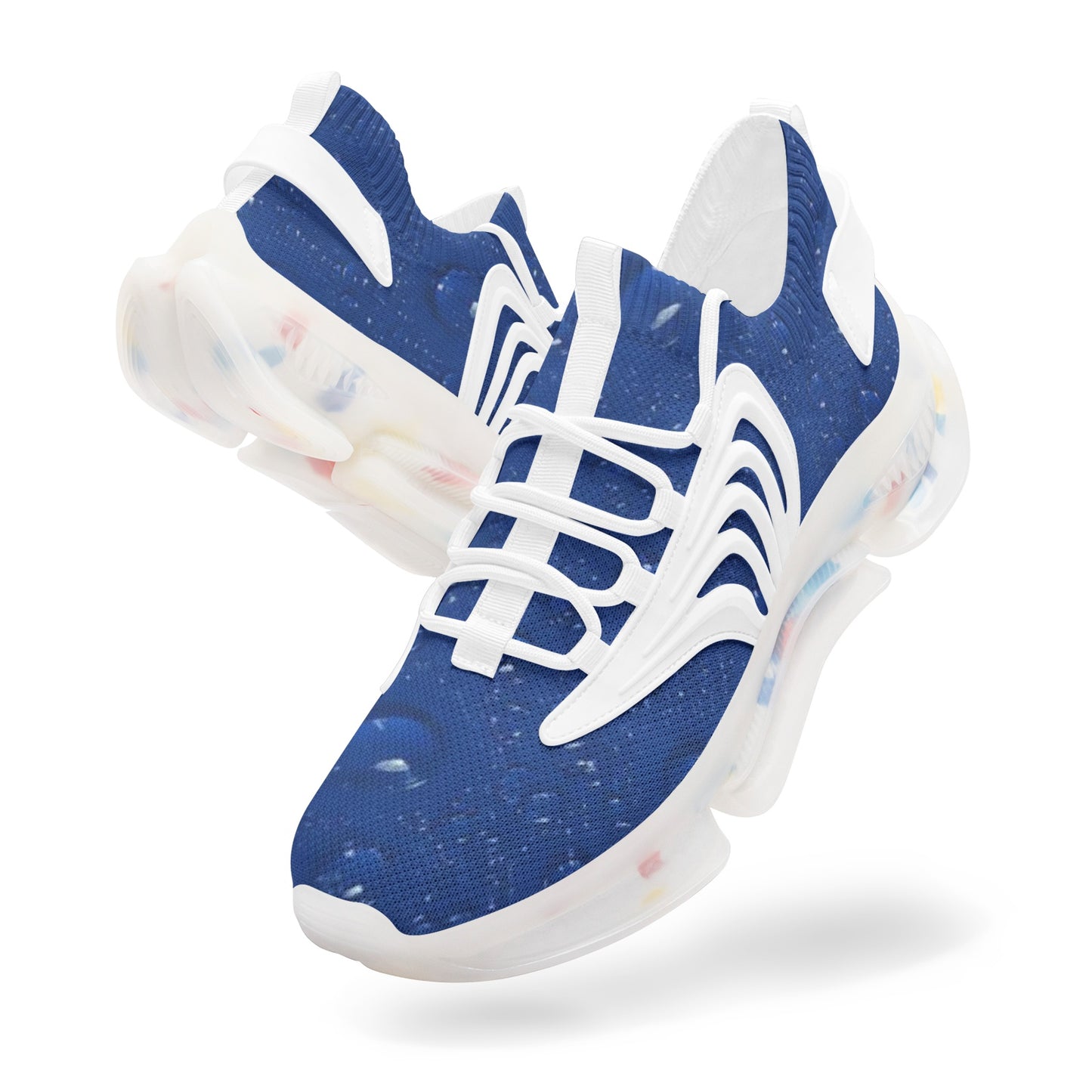 Blue Water Droplets Unisex Low Top Mesh Sneakers