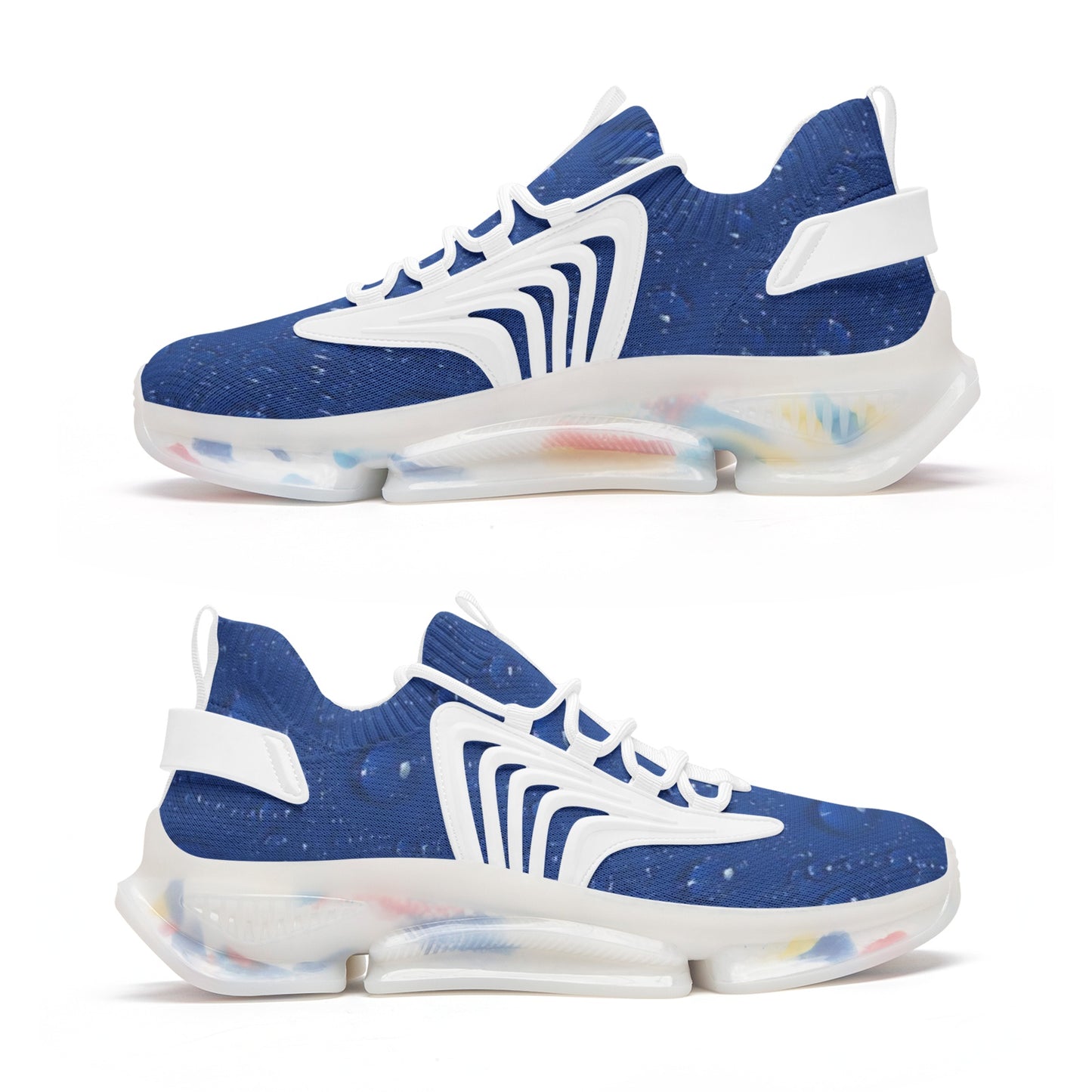 Blue Water Droplets Unisex Low Top Mesh Sneakers