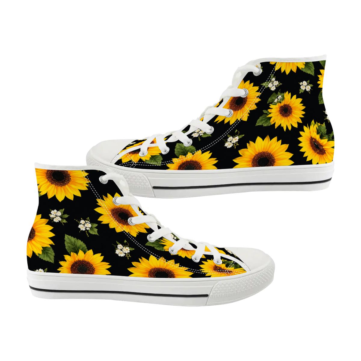 Morning Bloom Women's High Top Canvas Shoes
