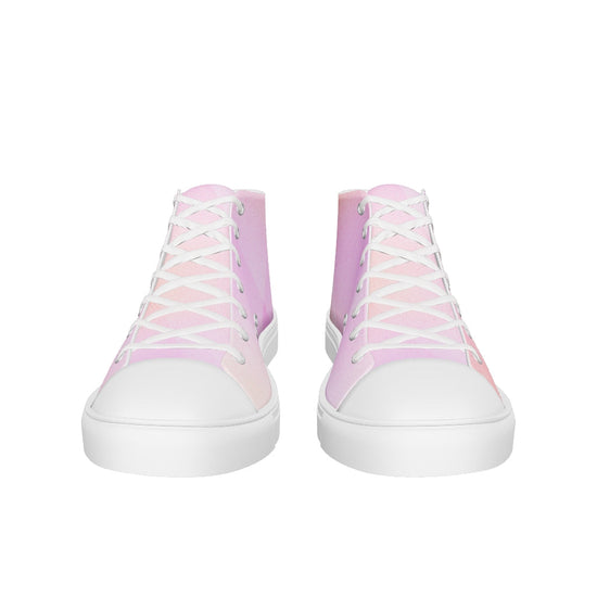 Pink Shade - Women’s high top canvas shoes
