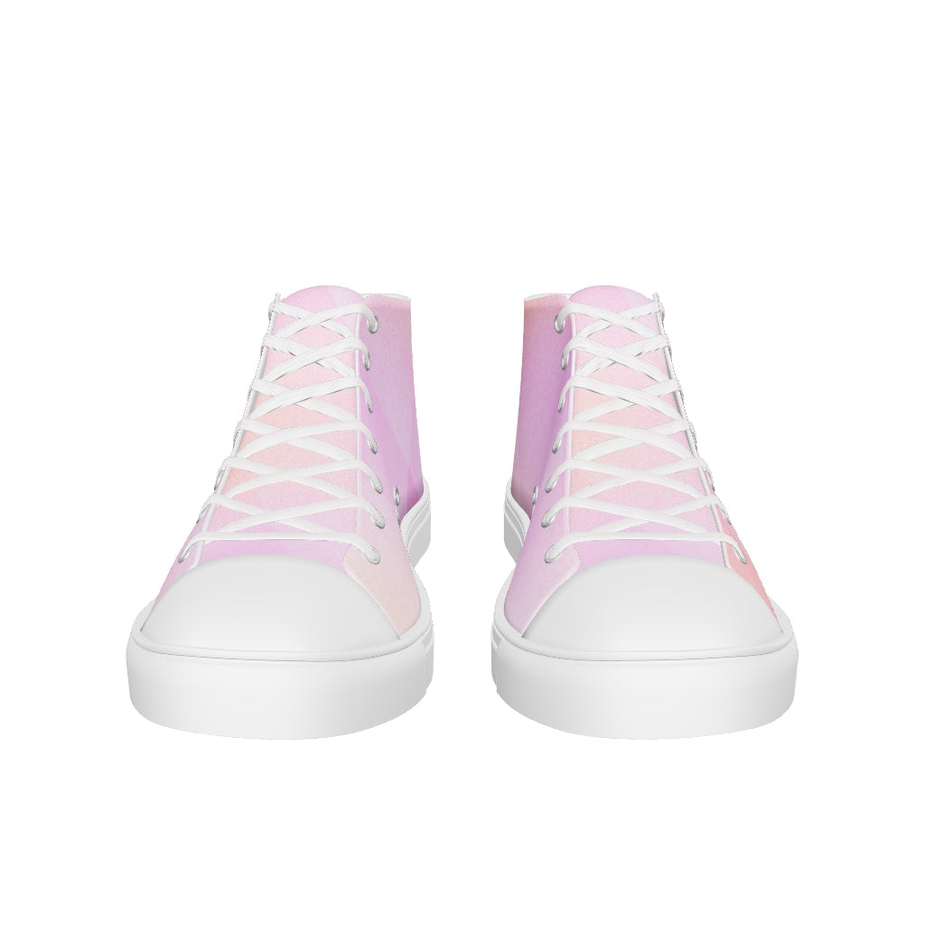 Pink Shade - Women’s high top canvas shoes