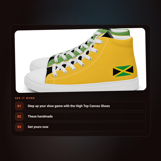 Jamaica Men’s high top canvas shoes ad video