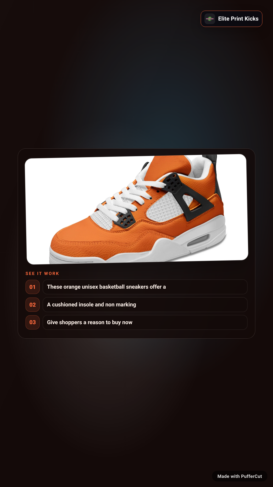 Orange Unisex Basketball Sneakers, Non Slip & Breathable ad video