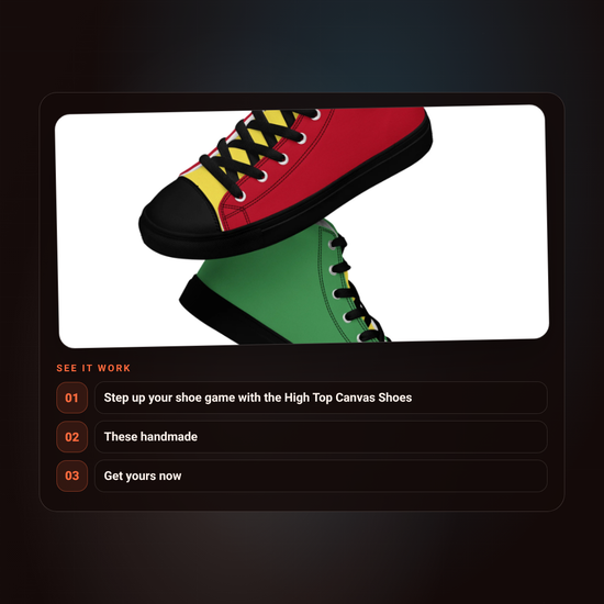 Red,Green and Yellow Men’s shoes ad video