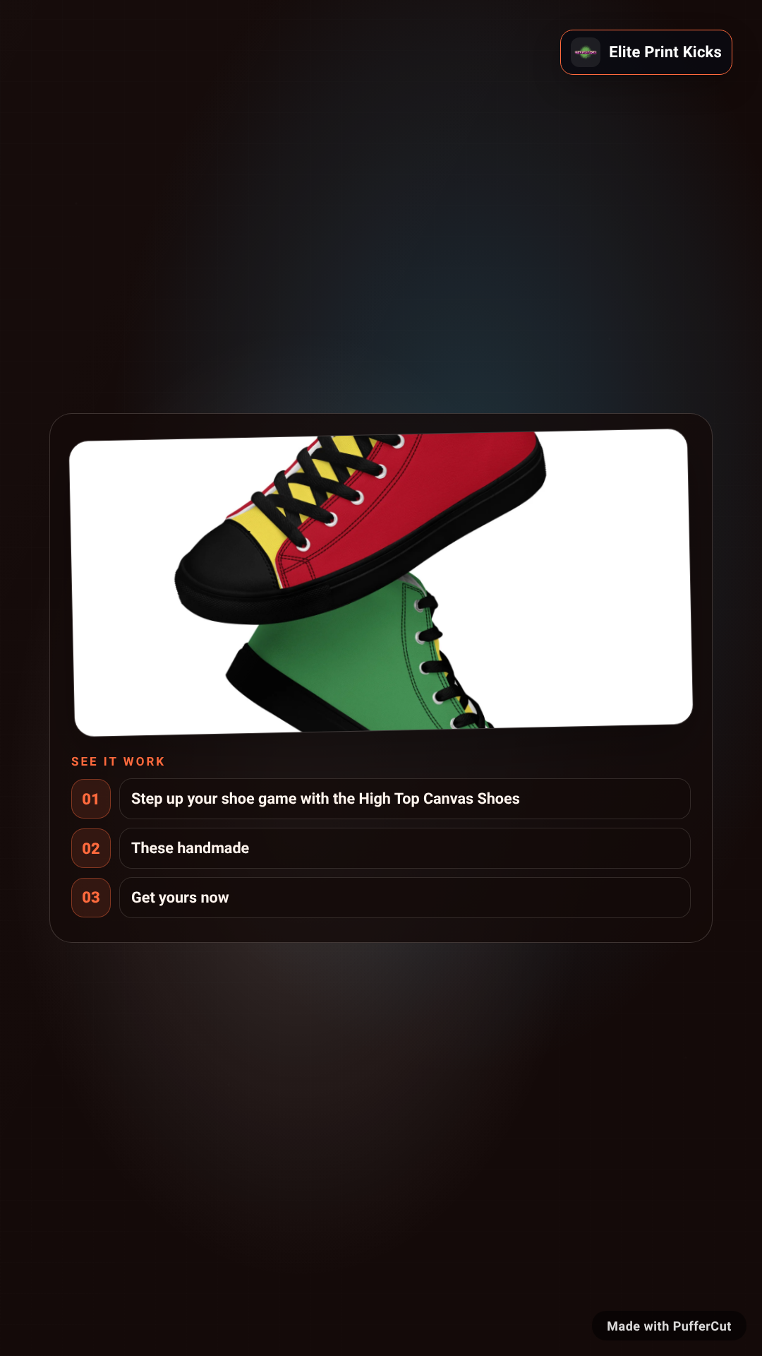 Red,Green and Yellow Men’s shoes ad video