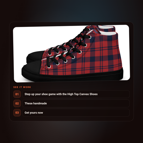 Red Plade Men’s high top canvas shoes ad video