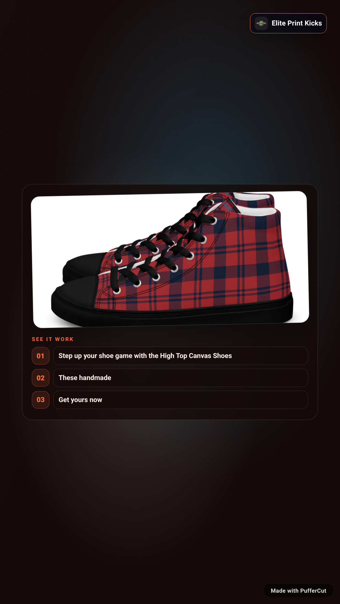 Red Plade Men’s high top canvas shoes ad video