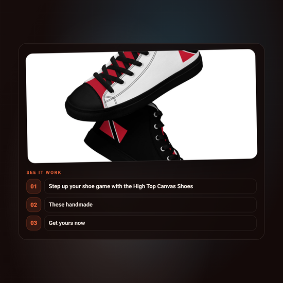 Trinidad & Tobago Men’s high top canvas shoes ad video