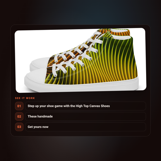 Vibez Men’s high top canvas shoes ad video